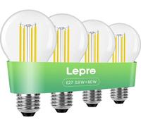 LEPRO Filament LED Light Bulb - E27, Warm White, Pack of 4