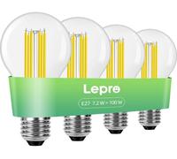 LEPRO Filament LED Light Bulb - E27, Warm White, Pack of 4