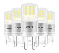 Lepro G9 LED Bulbs, Cool White 6000K, 3.8W 470lm, 40W Equivalent, Energy Saving, AC 220V-240V, Non-dimmable, Pack of 5