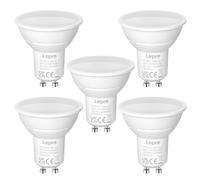 Lepro GU10 LED Bulbs, Cool White 6500K, 4.5W 345lm Energy Saving Light Bulbs, 50W Halogen Spotlight Equivalent, 100° Beam Angle, Daylight White, AC 220V-240V, Non-dimmable, 5 Count (Pack of 1)