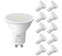 Lepro Gu10 Led Bulbs, Cool White 6500K, 4.5W 345Lm, No Flickering, 50W Equivalent, Non-Dimmable Energy Saving Bulbs, 10 Packs