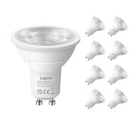 Lepro GU10 LED Bulbs, Cool White 6500K, 630LM, 6W (80W Equivalent), 38° Beam Angle, Energy Saving Spotlight Bulbs, Non-Dimmable, 8 Packs