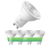 Lepro GU10 LED Bulbs Cool White, Energy Class A, 2W=50W, 50000H Long Life | 360LM, 6500K Daylight White, 38° Beam Angle, 96% Energy Saving, Non-Dimmable, Spotlight for Ceiling & Recessed Lights,4 Packs