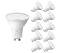 Lepro GU10 LED Bulbs, Neutral White 4000K, A Energy Class, 590LM, 3.3W (50W Equivalent), 100° Wide Beam Angle, 50000H Long Life, Energy Saving LED Spotlight Bulb, Non-Dimmable, Pack of 10