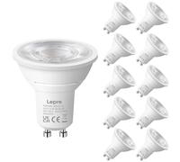 Lepro GU10 LED Bulbs, Warm White 2700K, 3.6W 345lm Energy Saving Light Bulbs, 50W GU10 Halogen Spotlight Bulbs Equivalent, 38° Narrow Beam, No Flickering, Non-dimmable, Pack of 10
