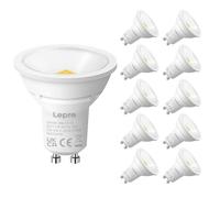 Lepro GU10 LED Bulbs, Warm White 2700K, 800LM, 8W (65W Equivalent), 100° Wide Beam Angle, Energy Saving LED Spotlight Bulbs, Non-Dimmable, Pack of 10