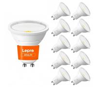 Lepro GU10 LED Bulbs, Warm White 2700K, 800LM Super Bright Spotlight,8W=65W | 100° Wide Beam Angle, Energy Saving GU10 Light Bulbs for Ceiling, Recessed and Track Lights, Non-Dimmable, Pack of 10