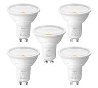 Lepro GU10 LED Bulbs, Warm White 2700K, A Energy Class, 590LM, 3.3W (50W Equivalent), 100° Wide Beam Angle, 50000H Long Life, Energy Saving LED Spotlight Bulb, Non-Dimmable, Pack of 5
