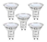 Lepro GU10 LED Bulbs, Warm White 2700K LED Light Bulbs, 35W Halogen Spotlight Equivalent, 3W Energy Saving GU10 Bulbs, 250lm, 100° Beam Angle, Non Dimmable, AC 220-240V, Pack of 5