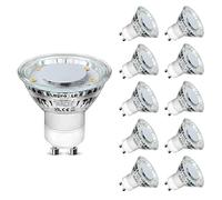 Lepro GU10 LED Bulbs, Warm White 2700K Spotlight, 50W Equivalent,Pack of 10 | 4W, 325lm, Energy Saving, 100° Wide Beam, Non-dimmable, for Ceiling, Recessed and Track Lights, Kitchen, Island Table