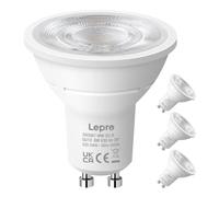 Lepro GU10 LED Spotlight Bulb, 630LM, 6W (80W Equivalent), Warm White 2700K, 38° Beam Angle, Energy Saving Light Bulbs, Non-Dimmable, 4 Packs