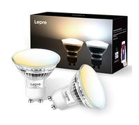 Lepro GU10 Smart Bulb, Dimmable Smart Light Bulb GU10, 4.5W 385lm, CCT Warm to Cool Daylight LED Spotlight Bulbs, Compatible with Alexa and Google Home, Pack of 2 (2.4GHz WiFi Only)
