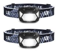 Lepro Head Torch Battery Powered, 2 Pack Super Bright Led Headlamp With 6 Lighting Modes, Waterproof, Led Lightweight Headlight