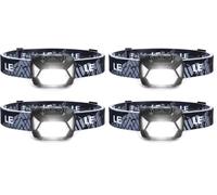 Lepro Head Torch, 4 Pack Super Bright LED Headlamp with 6 Lighting Modes, Waterproof, Battery Powered LED Lightweight Headlight for Cycling Running Camping for Kids Adults