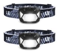 Lepro Head Torch, 2 Pack Super Bright LED Headlamp with 6 Lighting Modes, Waterproof, Battery Powered LED Lightweight Headlight for Cycling Running Camping for Kids Adults