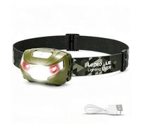 Lepro Head Torch Rechargeable, Super Bright LED Headlamp Waterproof | 5 Lighting Modes, 30H Runtime, Red Warning Lights for Running Hiking Cycling, Lightweight Headlight for Kids Adults