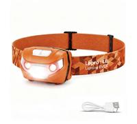Lepro Head Torch Rechargeable, Super Bright LED Headlamp Waterproof | 5 Lighting Modes, 30H Runtime, Red Warning Lights for Running Hiking Cycling, Lightweight Headlight for Kids Adults