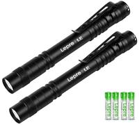 Lepro LE Small Pen Light - Black, Pack of 2