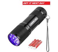 Lepro LE UV Torch, 9 LED 395nm Ultraviolet Flashlight, Blacklight Detector for