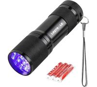 Lepro LE UV Torch, 9 LED 395nm Ultraviolet Flashlight, Blacklight Detector for