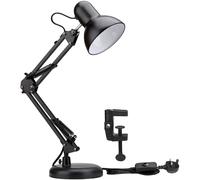 Lepro LED Desk Lamp, Clamp on Swing Arm Table Lamp, E27 Bulb Holder, Classical Swing Arm Architect Lamp, Flexible Desk L