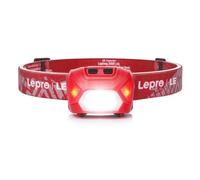 Lepro LED Head Torch with Red Light, Super Bright Headlamp 6 Lighting Modes | Spotlight Floodlight Combination, Battery Powered Waterproof LED Headlamp Lightweight for Cycling Running Camping Kids Adults
