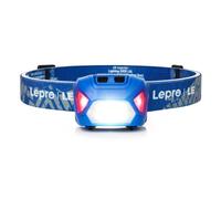 Lepro LED Head Torch with Red Light, Super Bright Headlamp 6 Lighting Modes | Spotlight Floodlight Combination, Battery Powered Waterproof LED Headlamp Lightweight for Cycling Running Camping Kids Adults