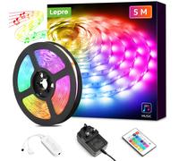 Lepro LED Strip Lights 5M Music Sync, 5050 RGB Colour
