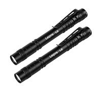 Lepro LED Torch Battery Powered, 2 Pack Small Flashlight with Clip, 3 Modes, Water Resistant for Camping, Emergencies, Repairs, Dog Walking, Power Cuts & Gifts (Batteries Not Included)