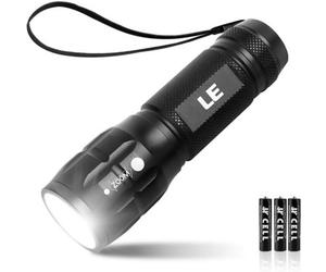 Lepro Led Torch Battery Powered, Le1000 Super Bright Hand Flashlight, Adjustable Focus, Water Resistant, Lightweight Small Torch