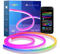 Lepro N1 Ai Smart Neon Light 10M Rgb+Ic, App & Voice Control, Works With Alexa & Google Home, Music Sync, Plug In, Ip65 Rope Light