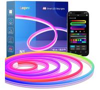 Lepro N1 AI Smart Neon Rope Light 10M RGB+IC, Dotless, IP65 Neon Lightstrip