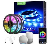 Lepro Outdoor LED Strip Light Waterproof 10M 300 LEDs, Works with Alexa and Google Assistant, Smart Life App Control, IP65 RGB LED Light Strip for Garden, Kitchen, Gazebo, Party (2 Rolls of 5M)
