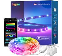 Lepro S1 AI Smart LED Strip Light 15M RGB+IC, Music Sync, App/Voice Control
