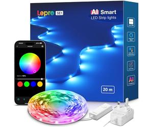 Lepro SE1 AI Smart LED Strip Light 20M RGB, App & Voice Control, Music Sync