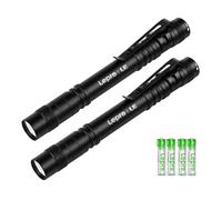 Lepro Small Torch Battery Powered, 2 Pack LED Penlight with Pocket Clip, 3 Modes Pen Torch, Water Resistant for Inspection, Work, Repair and Nurses (Batteries Included)