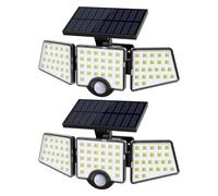 Lepro Solar Security Lights, 1200LM Solar Floodlights Motion Sensor with 360 Degree 3 Adjustable Heads, IP65 Waterproof, Wide Lighting Angle Solar Li