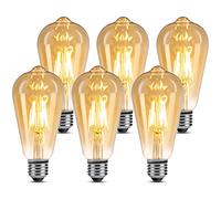 Lepro ST64 E27 Screw Bulb, 2500K Warm White, 450LM, 4W LED Bulb, Pack of 6