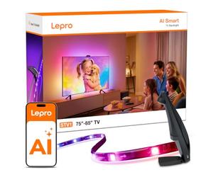 Lepro STV1 AI Smart TV Backlight for 75-85in TVs, Sync with Screen, RGB+IC