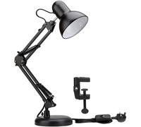 Lepro Swing Arm Desk Lamp, E27 G45 Golf Ball Bulb Required & Not Included, Flexible Table Lamp Mains Powered