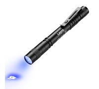 Lepro UV Light Pen, 365nm Ultraviolet Torch with Clip, Blacklight Detector for Bank Note, Bed Bugs, Resin, Pet Urine, Invisible Stain, Powered by 2 AAA Batteries (Not Included)