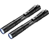 Lepro Uv Torch Light, 365Nm Ultraviolet Flashlight, Lightweight Pen Torch With Clip, High Uv Purity, Detector For Stain, 2 Packs