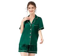 LEPTON 100% Mulberry Silk Pajama Set (Emerald, S)