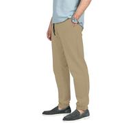 LEPUS Men's Classic-Fit Cotton Knit Trouser Comfortable Fit Quick Dry Athletic Pants Beige
