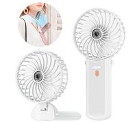 Lepwings Portable Mini Handheld Fan - Rechargeable Neck Hanging Fans with 16-Hour Cooling, Personal Handy Fan 4-Speeds Foldable Pocket Fan for Summer Outdoor Travel Home Office - White