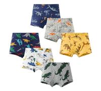 LeQeZe Boys Boxer Shorts 6-Pack - 100% Cotton Breathable Underwear for Kids Age 4-5 Years | Soft Comfort Fit for Daily Wear & Play (Manufacturer size 120)