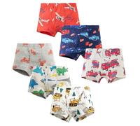 LeQeZe Boys Boxer Shorts 6-Pack - 100% Cotton Breathable Underwear for Kids Age 6-7 Years | Soft Comfort Fit for Daily Wear & Play (Manufacturer size 140)
