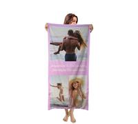 Le'qu bay Personalised Beach Towel With Name, Picture, Text. Custom Personalized Beach Towels For Adults Quick Dry Towel Forchildren, Gift For Lovers. (Photo_3)