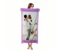 Le'qu bay Personalised Beach Towel With Name, Picture, Text. Custom Personalized Beach Towels For Adults Quick Dry Towel Forchildren, Gift For Lovers. (Photo_1)