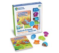 Learning Resources Spike and Friends Counting & Colours Book Set, Toddler Activities, Educational Toys Set, Colour Teaching Toys, 6 Pieces, Age 18 Month+